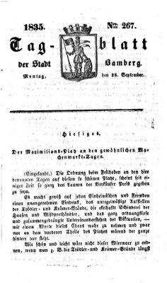 Tag-Blatt der Stadt Bamberg (Bamberger Tagblatt) Montag 28. September 1835