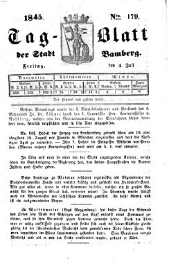 Tag-Blatt der Stadt Bamberg (Bamberger Tagblatt) Freitag 4. Juli 1845