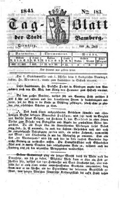 Tag-Blatt der Stadt Bamberg (Bamberger Tagblatt) Dienstag 8. Juli 1845