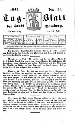 Tag-Blatt der Stadt Bamberg (Bamberger Tagblatt) Donnerstag 24. Juli 1845