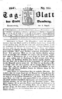 Tag-Blatt der Stadt Bamberg (Bamberger Tagblatt) Donnerstag 7. August 1845