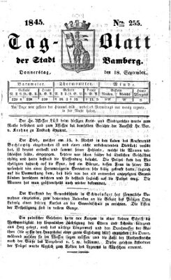 Tag-Blatt der Stadt Bamberg (Bamberger Tagblatt) Donnerstag 18. September 1845