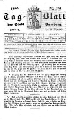 Tag-Blatt der Stadt Bamberg (Bamberger Tagblatt) Freitag 19. September 1845