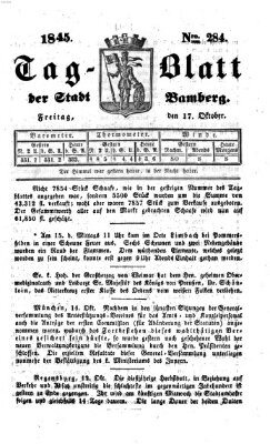 Tag-Blatt der Stadt Bamberg (Bamberger Tagblatt) Freitag 17. Oktober 1845