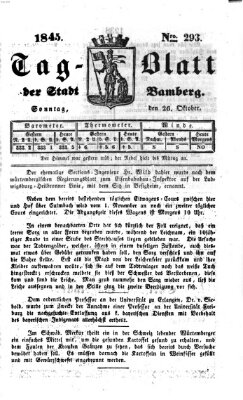 Tag-Blatt der Stadt Bamberg (Bamberger Tagblatt) Sonntag 26. Oktober 1845