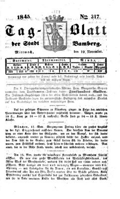 Tag-Blatt der Stadt Bamberg (Bamberger Tagblatt) Mittwoch 19. November 1845