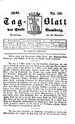 Tag-Blatt der Stadt Bamberg (Bamberger Tagblatt) Sonntag 30. November 1845