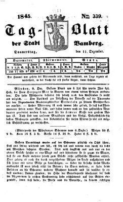 Tag-Blatt der Stadt Bamberg (Bamberger Tagblatt) Donnerstag 11. Dezember 1845