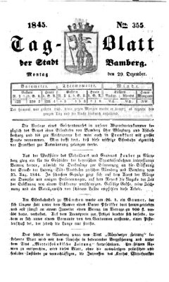 Tag-Blatt der Stadt Bamberg (Bamberger Tagblatt) Montag 29. Dezember 1845