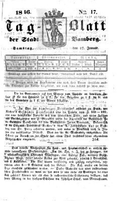 Tag-Blatt der Stadt Bamberg (Bamberger Tagblatt) Samstag 17. Januar 1846