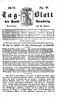 Tag-Blatt der Stadt Bamberg (Bamberger Tagblatt) Sonntag 25. Januar 1846