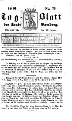 Tag-Blatt der Stadt Bamberg (Bamberger Tagblatt) Donnerstag 29. Januar 1846