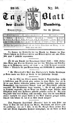 Tag-Blatt der Stadt Bamberg (Bamberger Tagblatt) Donnerstag 19. Februar 1846