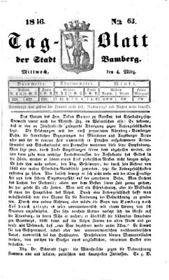 Tag-Blatt der Stadt Bamberg (Bamberger Tagblatt) Mittwoch 4. März 1846