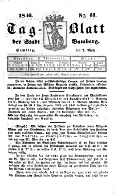 Tag-Blatt der Stadt Bamberg (Bamberger Tagblatt) Samstag 7. März 1846