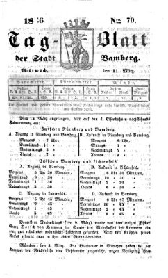 Tag-Blatt der Stadt Bamberg (Bamberger Tagblatt) Mittwoch 11. März 1846