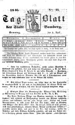 Tag-Blatt der Stadt Bamberg (Bamberger Tagblatt) Sonntag 5. April 1846