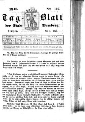 Tag-Blatt der Stadt Bamberg (Bamberger Tagblatt) Freitag 1. Mai 1846