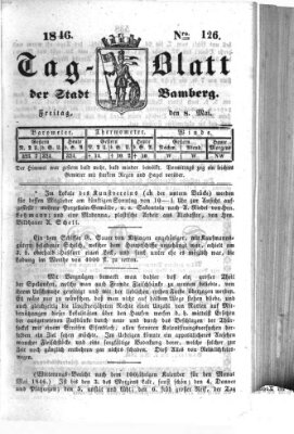 Tag-Blatt der Stadt Bamberg (Bamberger Tagblatt) Freitag 8. Mai 1846