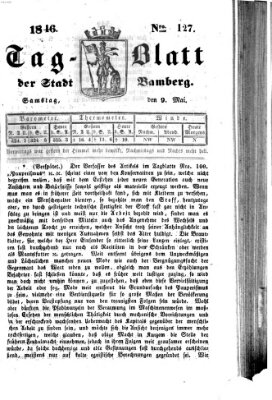 Tag-Blatt der Stadt Bamberg (Bamberger Tagblatt) Samstag 9. Mai 1846