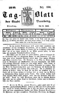 Tag-Blatt der Stadt Bamberg (Bamberger Tagblatt) Dienstag 9. Juni 1846