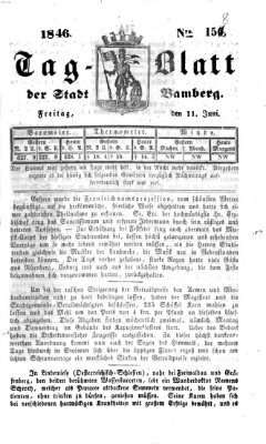 Tag-Blatt der Stadt Bamberg (Bamberger Tagblatt) Donnerstag 11. Juni 1846