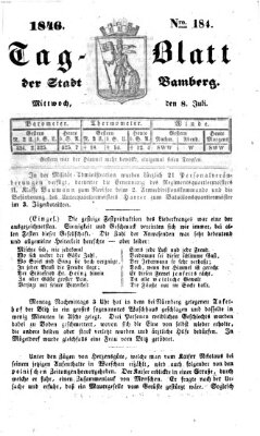 Tag-Blatt der Stadt Bamberg (Bamberger Tagblatt) Mittwoch 8. Juli 1846