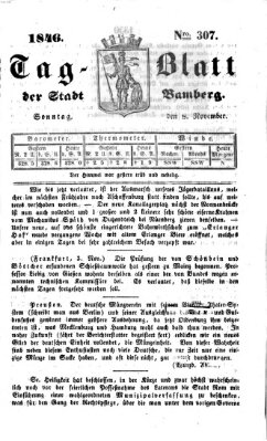 Tag-Blatt der Stadt Bamberg (Bamberger Tagblatt) Sonntag 8. November 1846