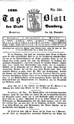 Tag-Blatt der Stadt Bamberg (Bamberger Tagblatt) Sonntag 22. November 1846