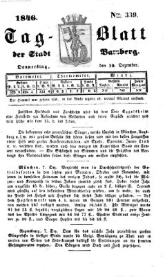 Tag-Blatt der Stadt Bamberg (Bamberger Tagblatt) Donnerstag 10. Dezember 1846