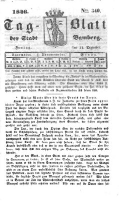 Tag-Blatt der Stadt Bamberg (Bamberger Tagblatt) Freitag 11. Dezember 1846