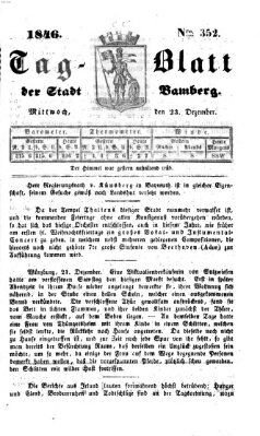 Tag-Blatt der Stadt Bamberg (Bamberger Tagblatt) Mittwoch 23. Dezember 1846