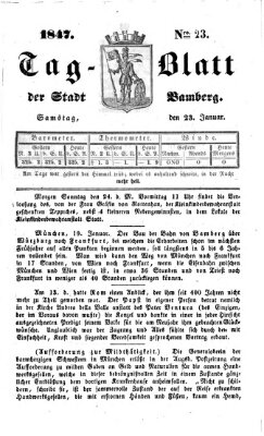 Tag-Blatt der Stadt Bamberg (Bamberger Tagblatt) Samstag 23. Januar 1847