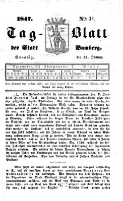 Tag-Blatt der Stadt Bamberg (Bamberger Tagblatt) Sonntag 31. Januar 1847