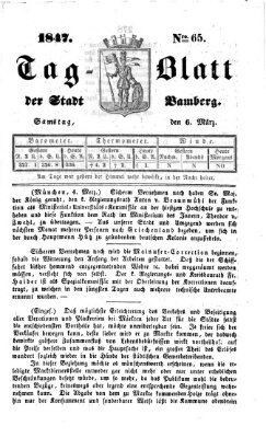 Tag-Blatt der Stadt Bamberg (Bamberger Tagblatt) Samstag 6. März 1847