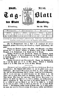 Tag-Blatt der Stadt Bamberg (Bamberger Tagblatt) Dienstag 23. März 1847