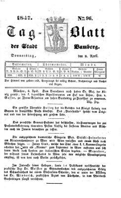 Tag-Blatt der Stadt Bamberg (Bamberger Tagblatt) Donnerstag 8. April 1847