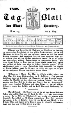 Tag-Blatt der Stadt Bamberg (Bamberger Tagblatt) Montag 3. Mai 1847