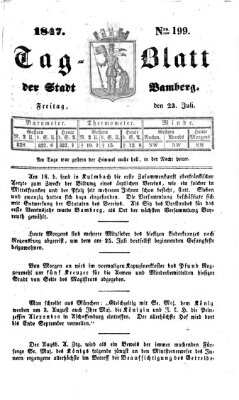 Tag-Blatt der Stadt Bamberg (Bamberger Tagblatt) Freitag 23. Juli 1847