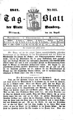 Tag-Blatt der Stadt Bamberg (Bamberger Tagblatt) Mittwoch 18. August 1847