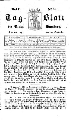 Tag-Blatt der Stadt Bamberg (Bamberger Tagblatt) Donnerstag 23. September 1847