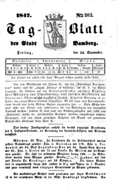 Tag-Blatt der Stadt Bamberg (Bamberger Tagblatt) Freitag 24. September 1847