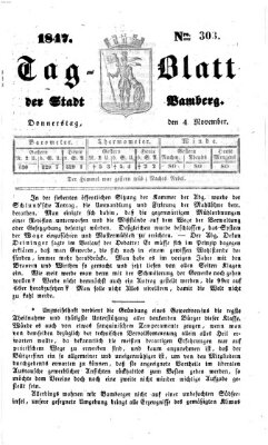 Tag-Blatt der Stadt Bamberg (Bamberger Tagblatt) Donnerstag 4. November 1847