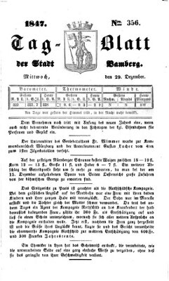 Tag-Blatt der Stadt Bamberg (Bamberger Tagblatt) Mittwoch 29. Dezember 1847