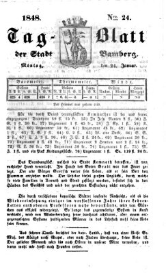 Tag-Blatt der Stadt Bamberg (Bamberger Tagblatt) Montag 24. Januar 1848