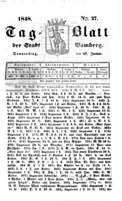 Tag-Blatt der Stadt Bamberg (Bamberger Tagblatt) Donnerstag 27. Januar 1848