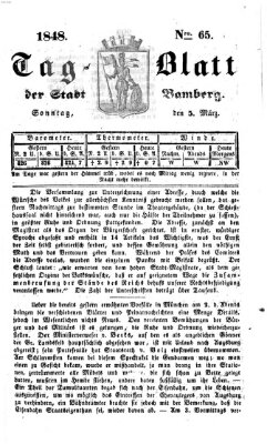 Tag-Blatt der Stadt Bamberg (Bamberger Tagblatt) Sonntag 5. März 1848