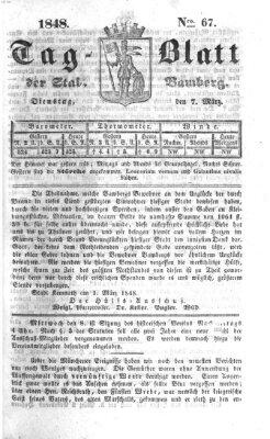 Tag-Blatt der Stadt Bamberg (Bamberger Tagblatt) Dienstag 7. März 1848