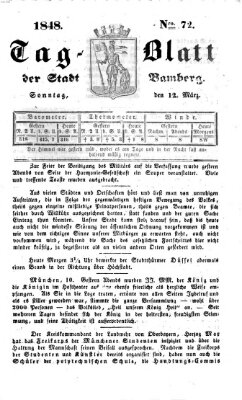 Tag-Blatt der Stadt Bamberg (Bamberger Tagblatt) Sonntag 12. März 1848