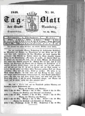 Tag-Blatt der Stadt Bamberg (Bamberger Tagblatt) Donnerstag 30. März 1848